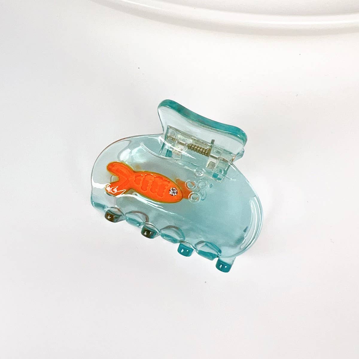 Mini Koi Fish Hair Claw - Cute Acetate Summer Clip_CWAHA2068: GREEN1 / (OS) 2