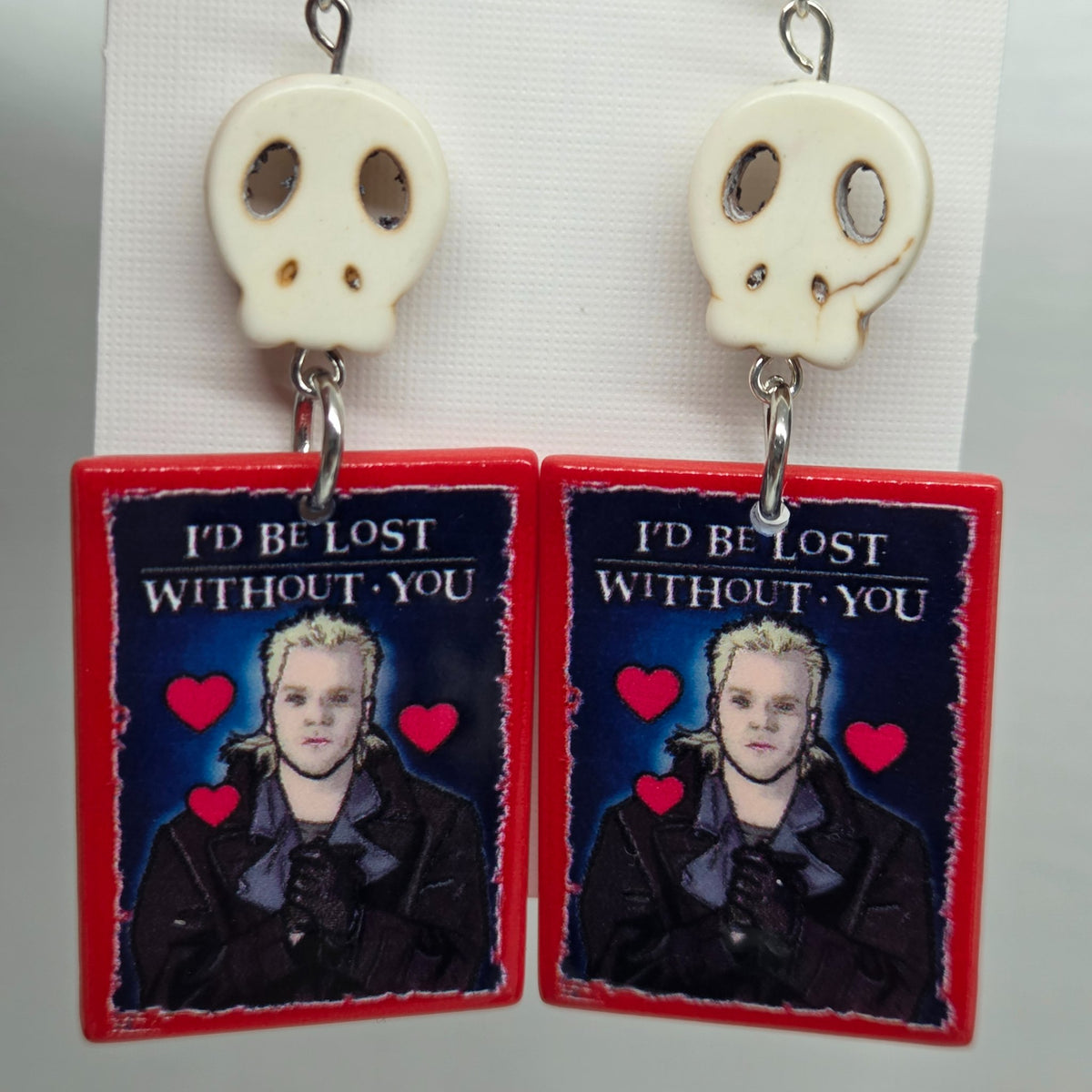 Second view of the Lost Boys nostalgia earrings from The Velvet Viper