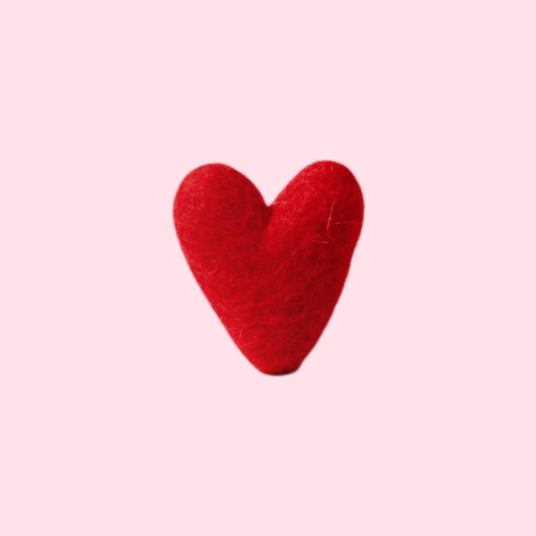 Felt Heart Car Vent Clip