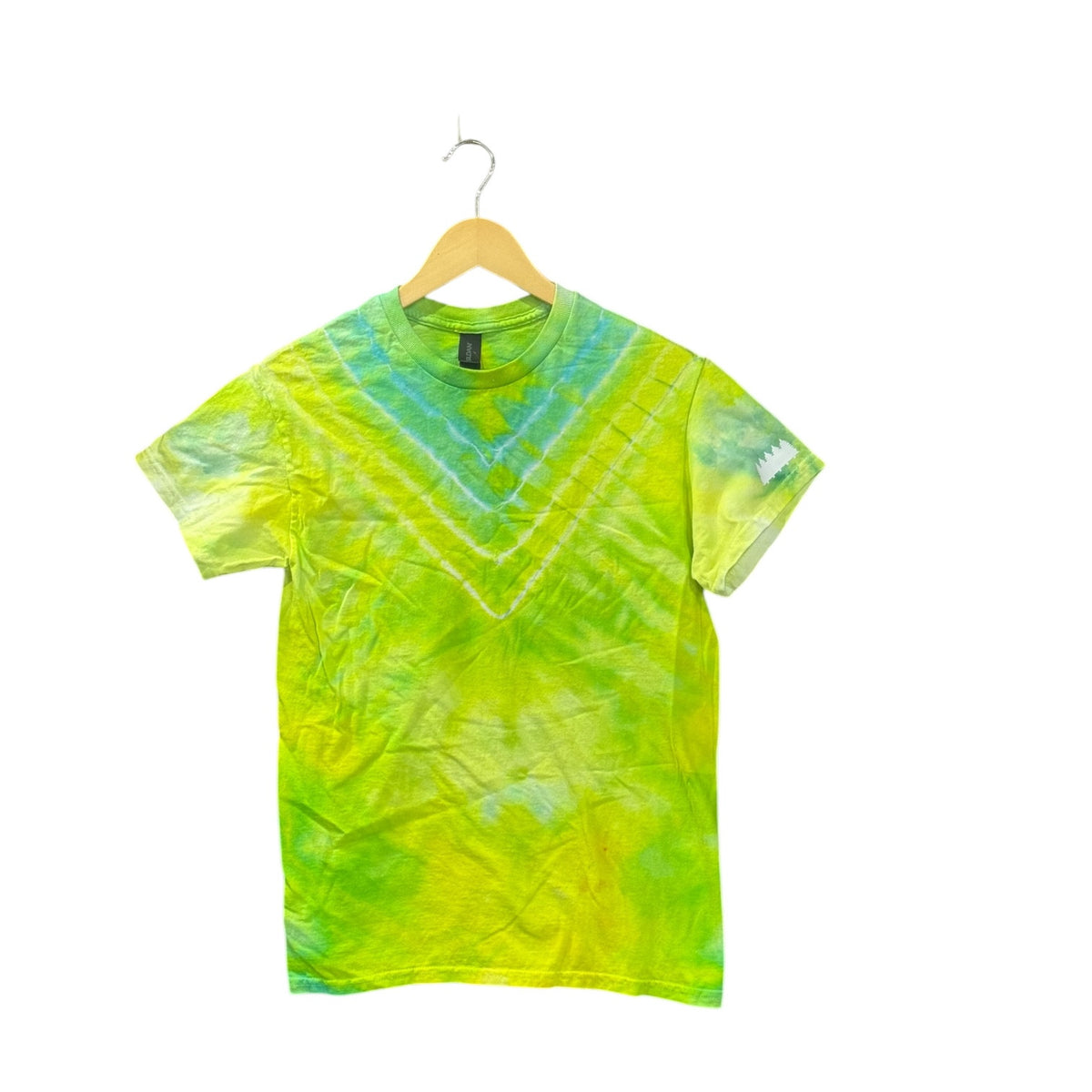 Electric Lime Chevron Tee (S, One of One)