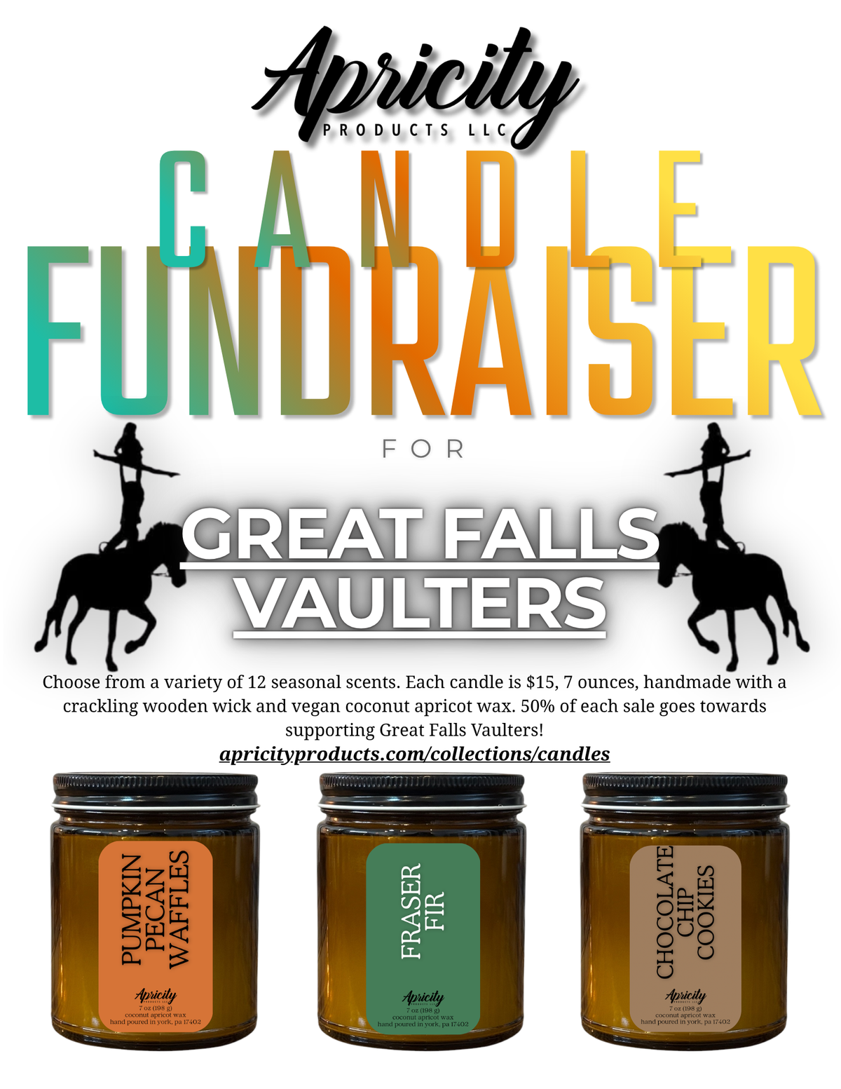 Great Falls Vaulters Fundraiser Candles