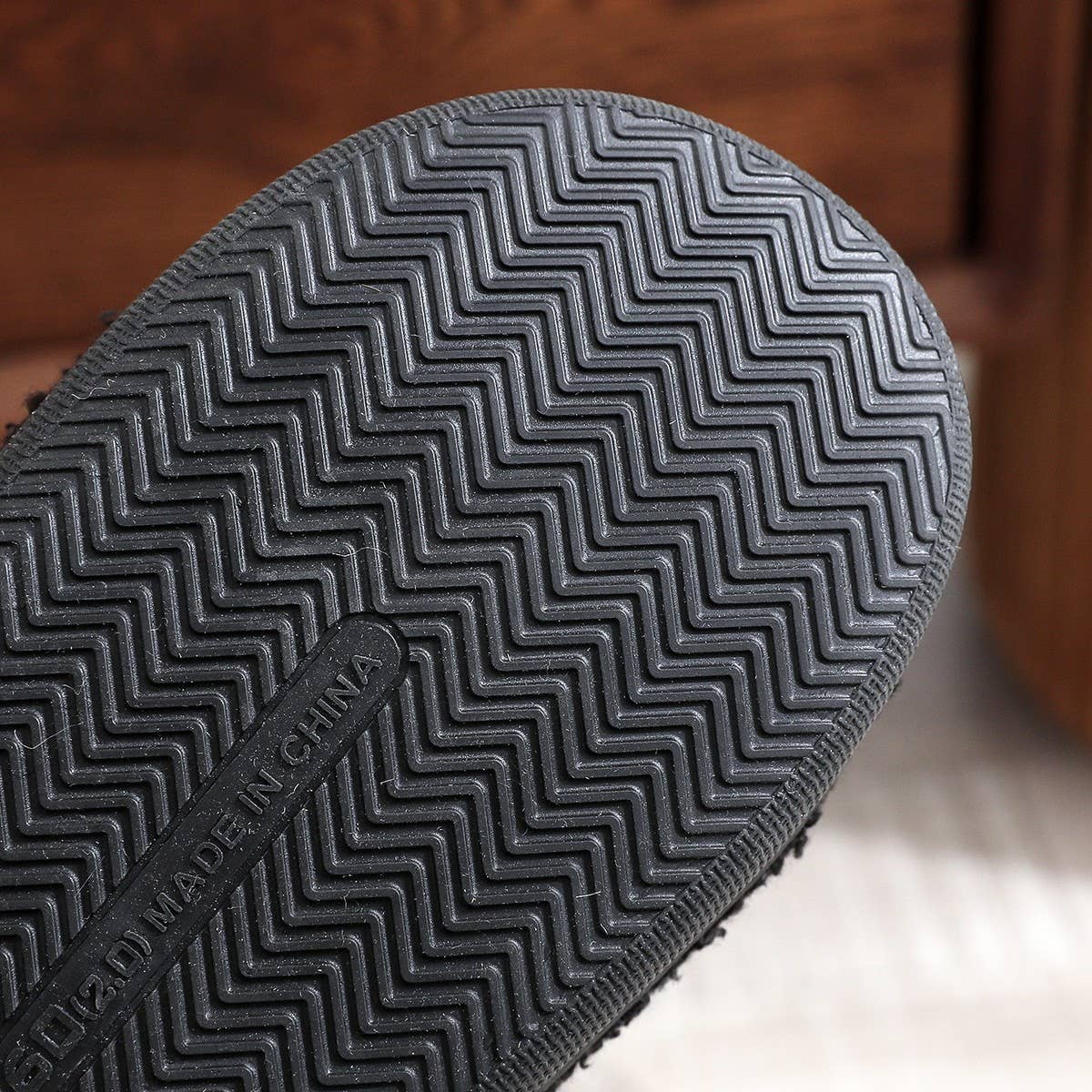 CHRISTMAS COTTON SLIPPERS HOME WOOL SLIPPERS_CWMM3055: Black / (8) 1