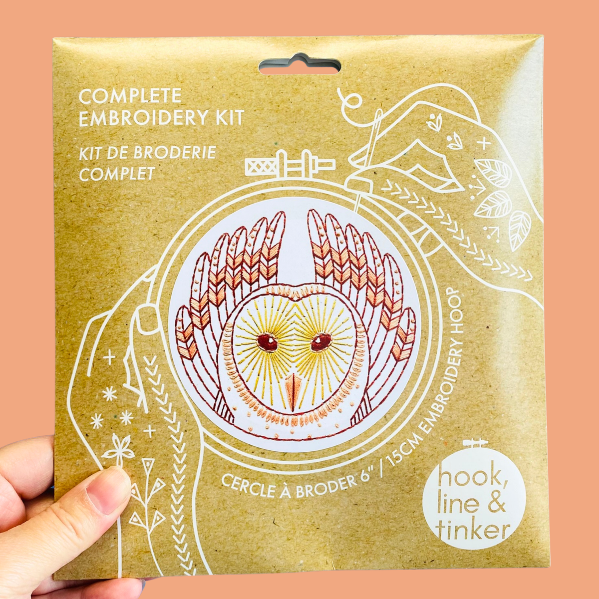 Barn Owl Complete Embroidery Kit