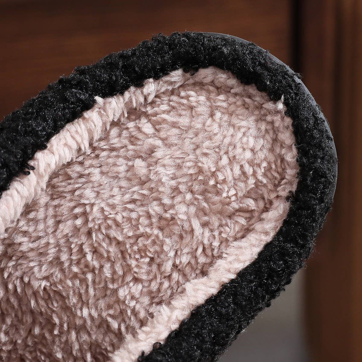 CHRISTMAS COTTON SLIPPERS HOME WOOL SLIPPERS_CWMM3055: Black / (10) 1