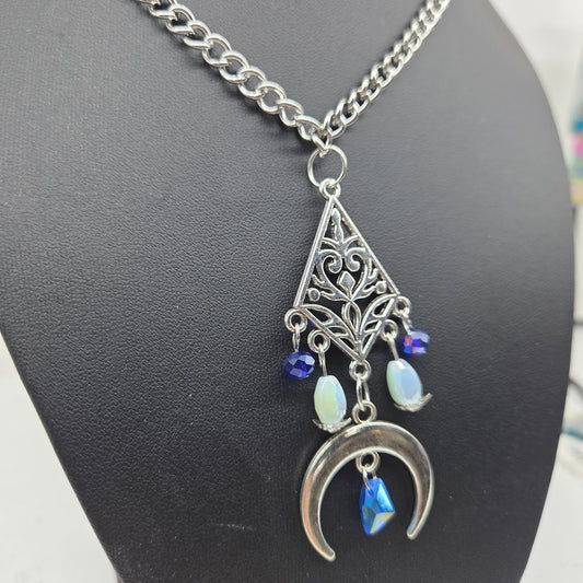 The Oracle necklace, a simple and striking 20 inch handmade piece by The Velvet Viper