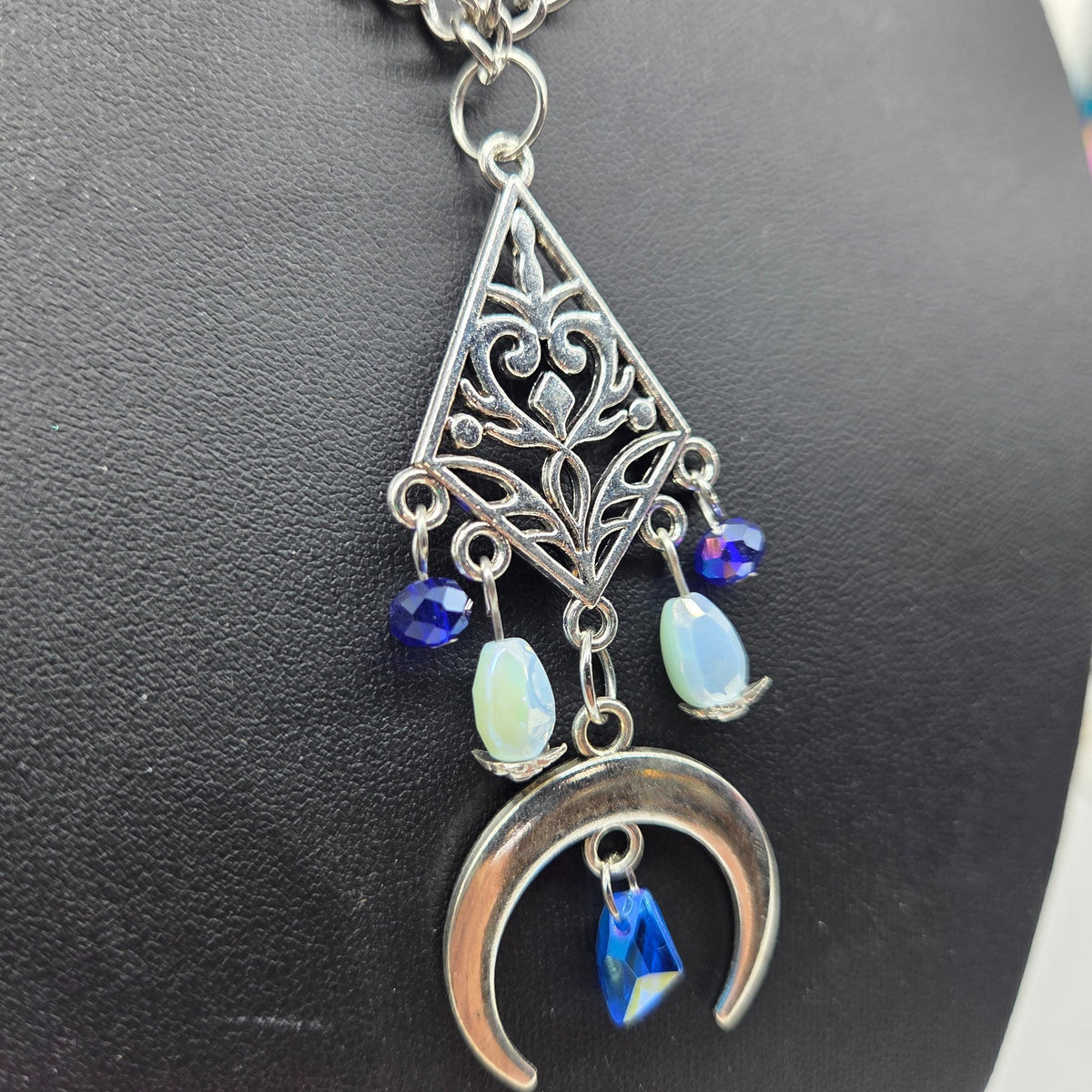 Second view of The Oracle necklace with its 2 inch extender chain