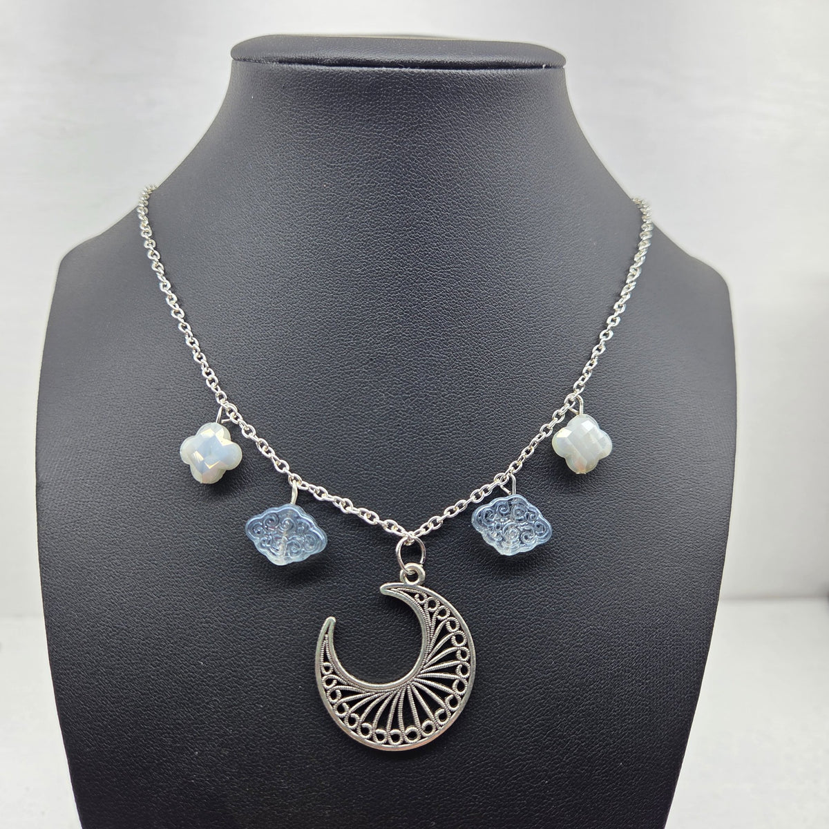 Second view of the Moon and Clouds necklace from The Velvet Viper