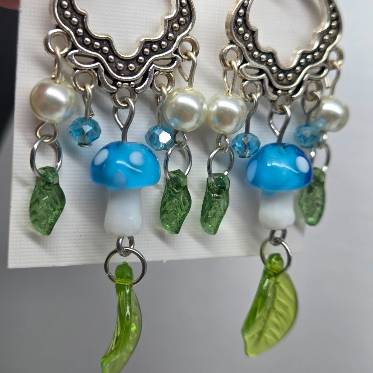 Second view of the Blue Fairy Soiree earrings from The Velvet Viper