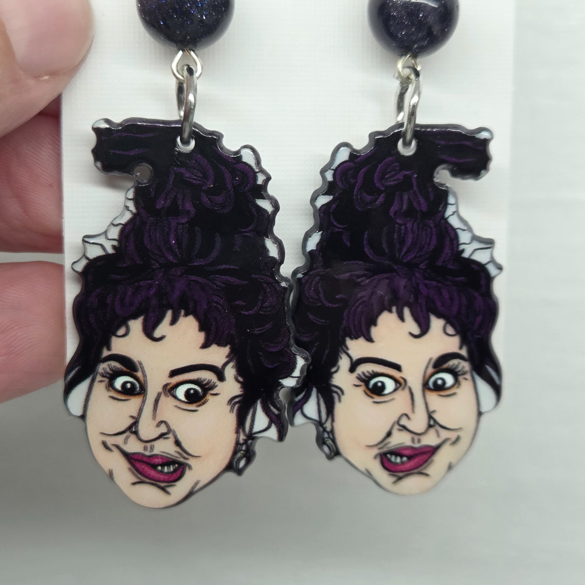 Second view of the lightweight Hocus Pocus earrings by The Velvet Viper