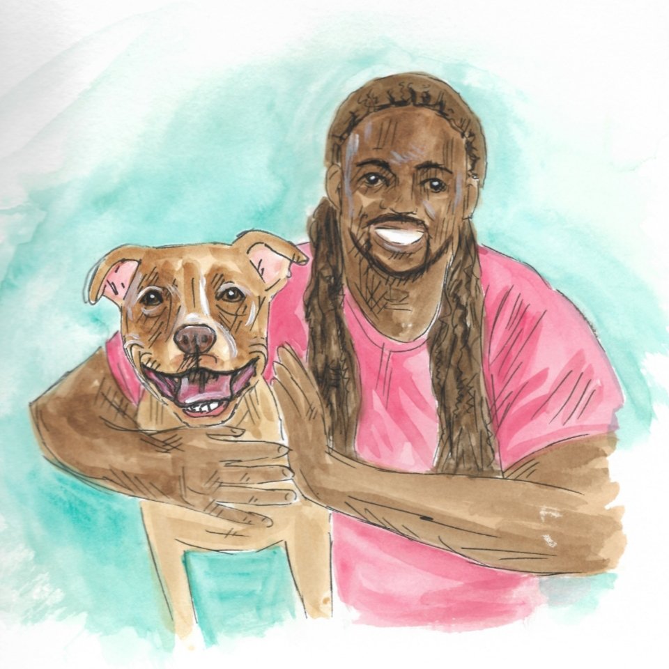 Fifth view of Aladdin the Superhero, a story about kindness and a rescued pup