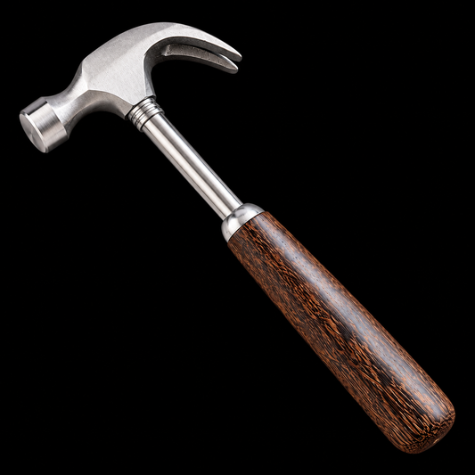 Hammer with a speckled black palm wood handle and 9 ounce head by Sawdust Heaven