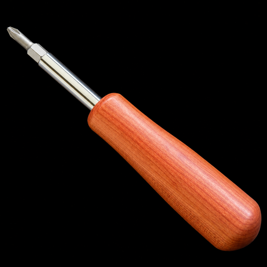 Four-in-one screwdriver with an eastern red cedar handle by Sawdust Heaven