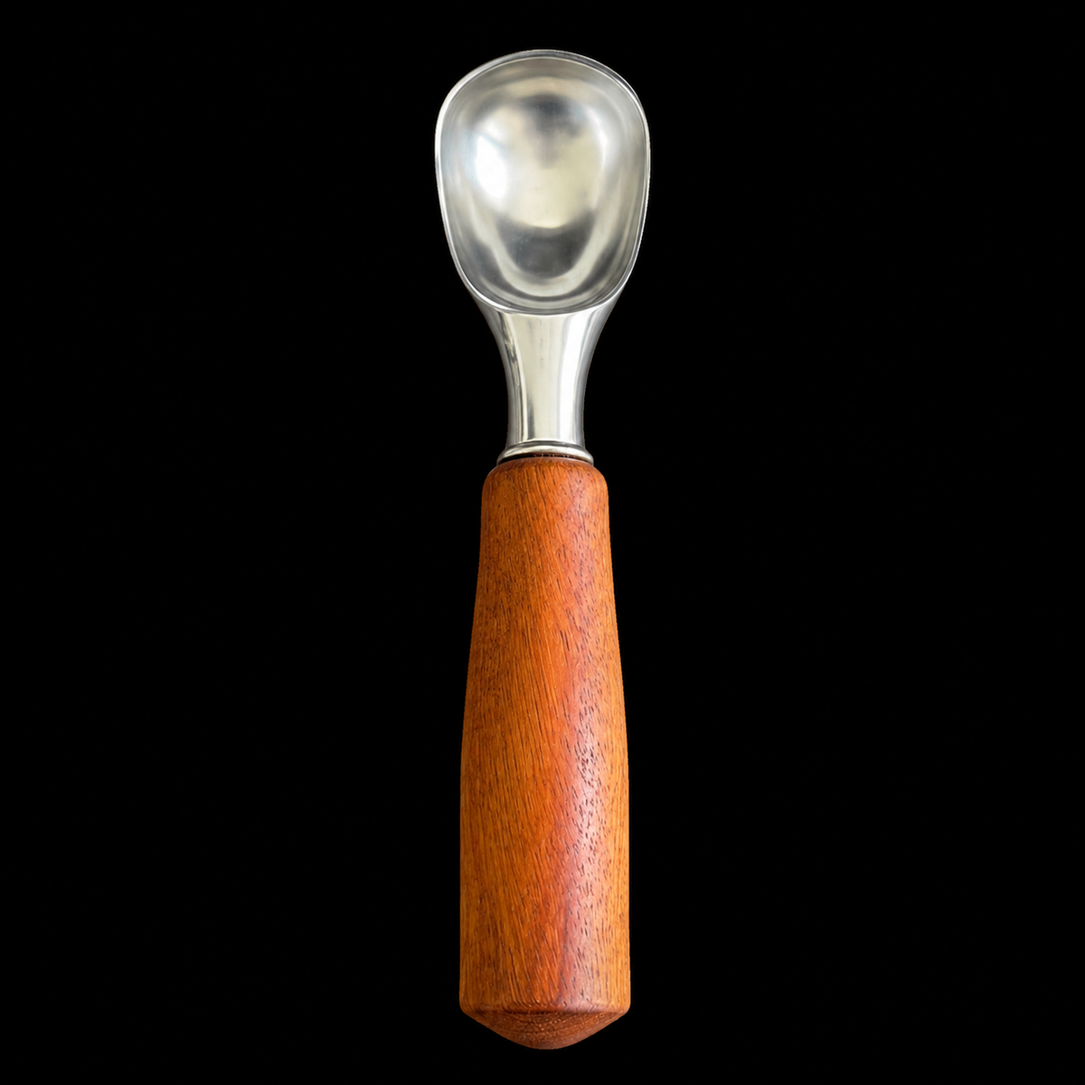 Large tatajuba ice cream scoop in dense tropical hardwood, 8.75 inches long, by Sawdust Heaven