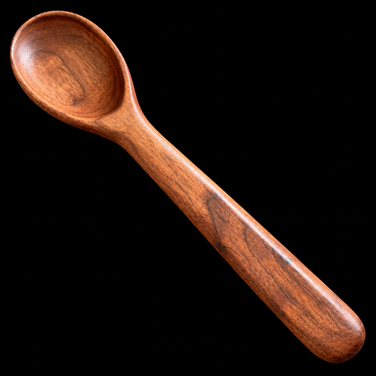 Black walnut spoon hand carved by Tina of Sawdust Heaven over a 60 day process
