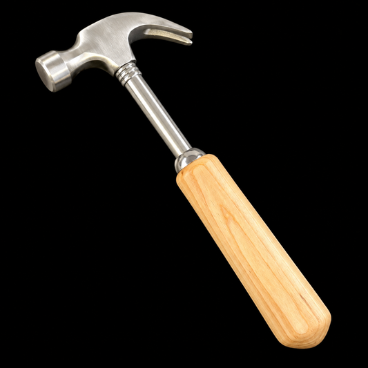 Nine ounce hammer with a hand-turned ambrosia maple handle by Sawdust Heaven