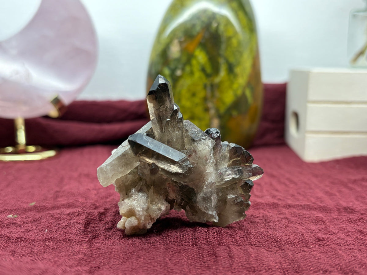Further view of this Madagascar smokey quartz cluster from Holistic Unicorn