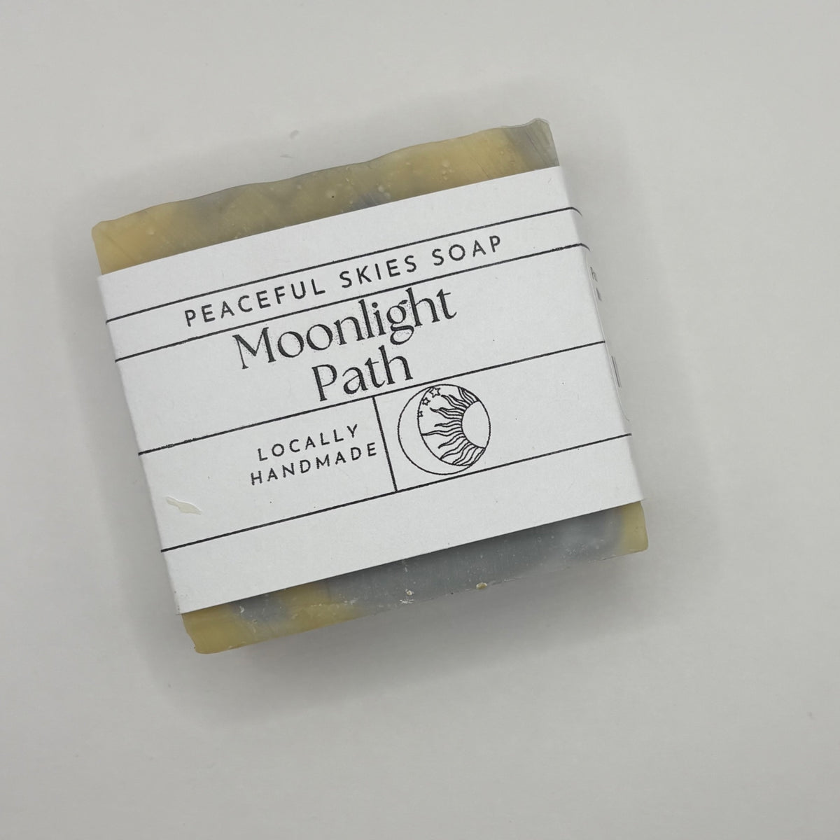 Moonlight Path soap bar with swirled handmade detailing by Peaceful Skies