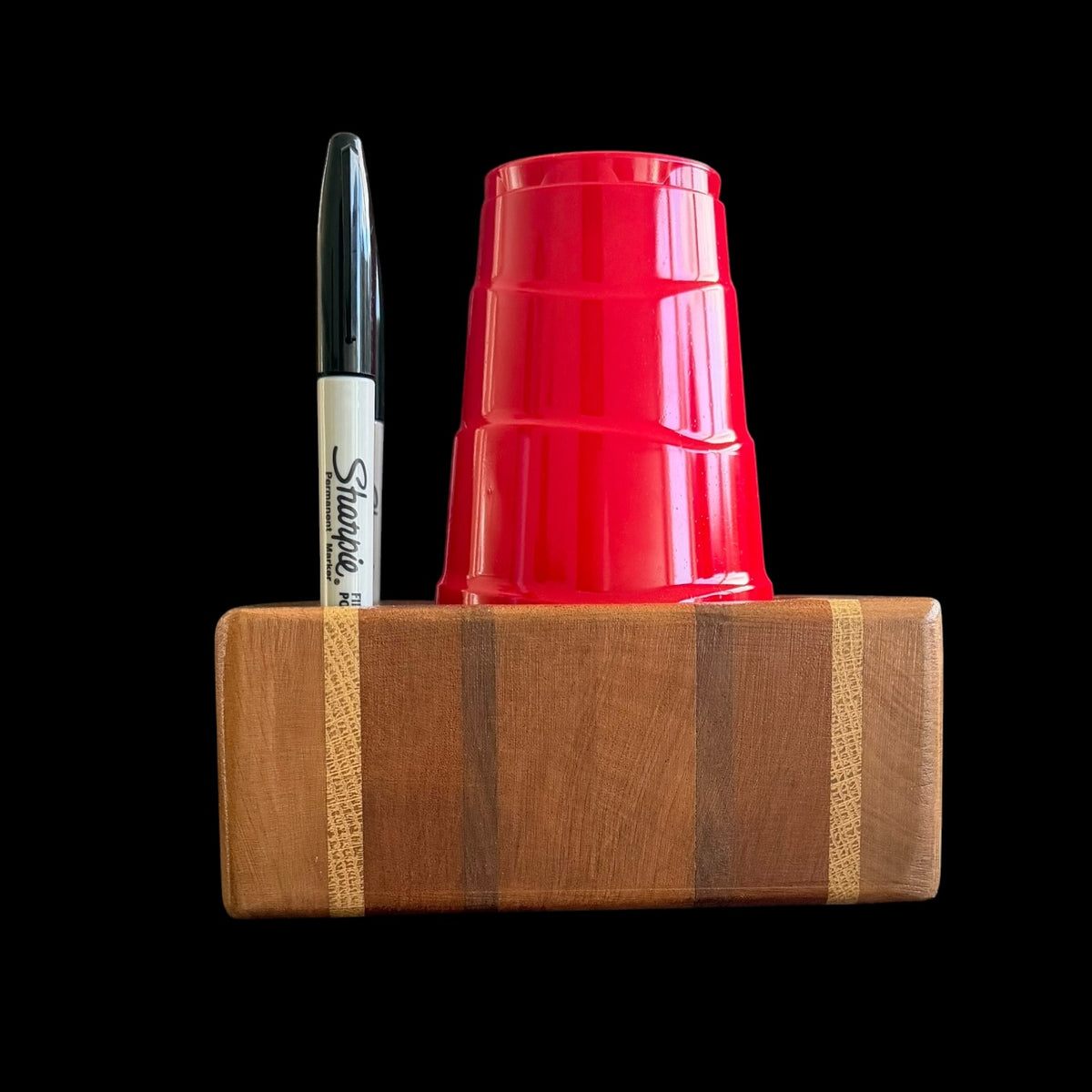 Second view of the multi-wood 18 ounce cup organizer from Sawdust Heaven