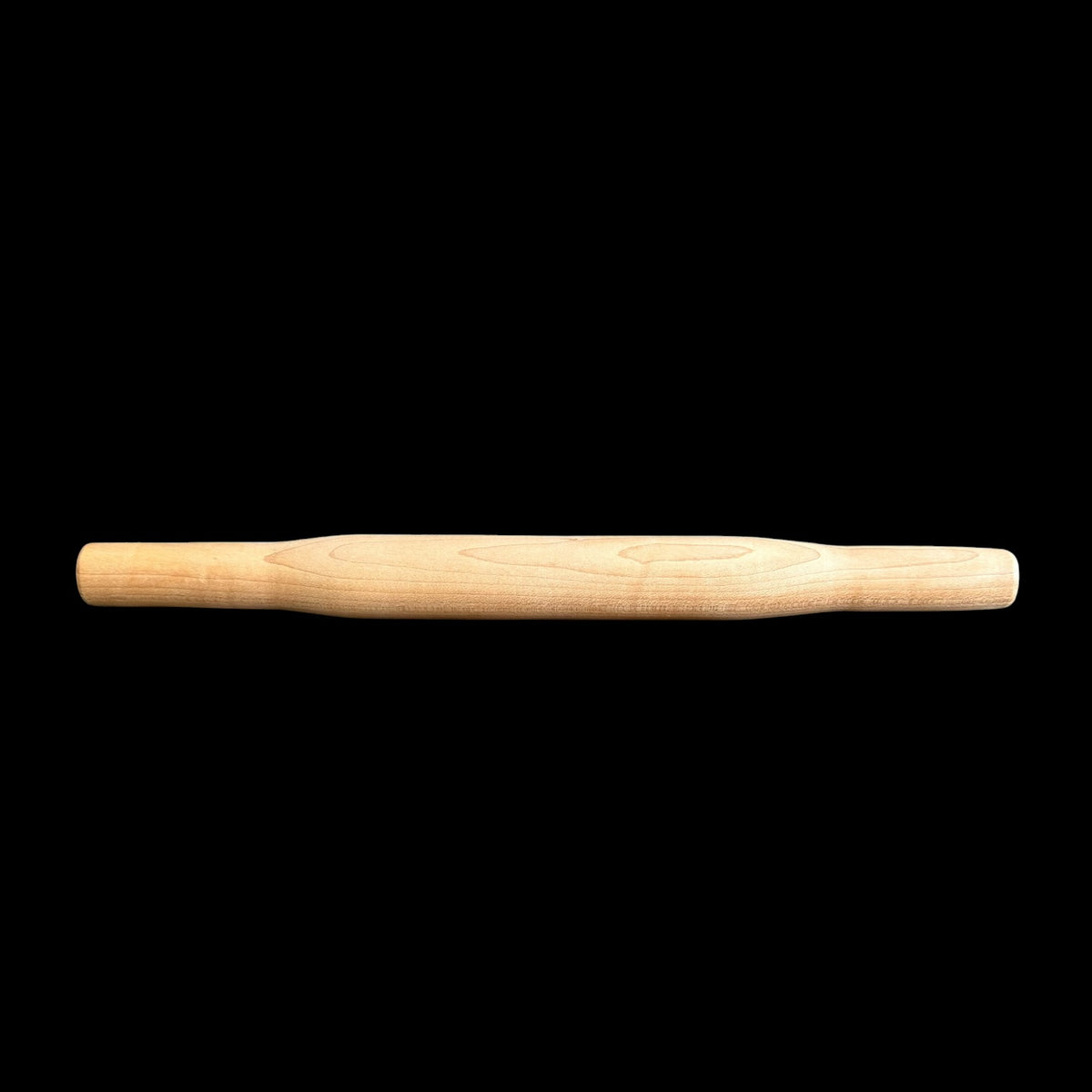Hand-turned maple rolling pin, 15.75 inches long, made by Brian of Sawdust Heaven