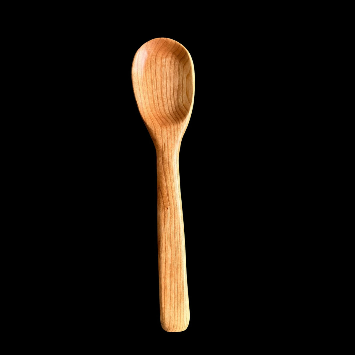 Cherry wood serving spoon carved and burnished by hand at Sawdust Heaven