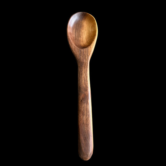 Black walnut spoon shaped, burnished and cured over 60 days at Sawdust Heaven