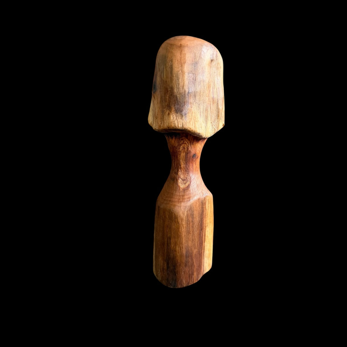 Second view of the carved cherry mushroom sculpture from Sawdust Heaven