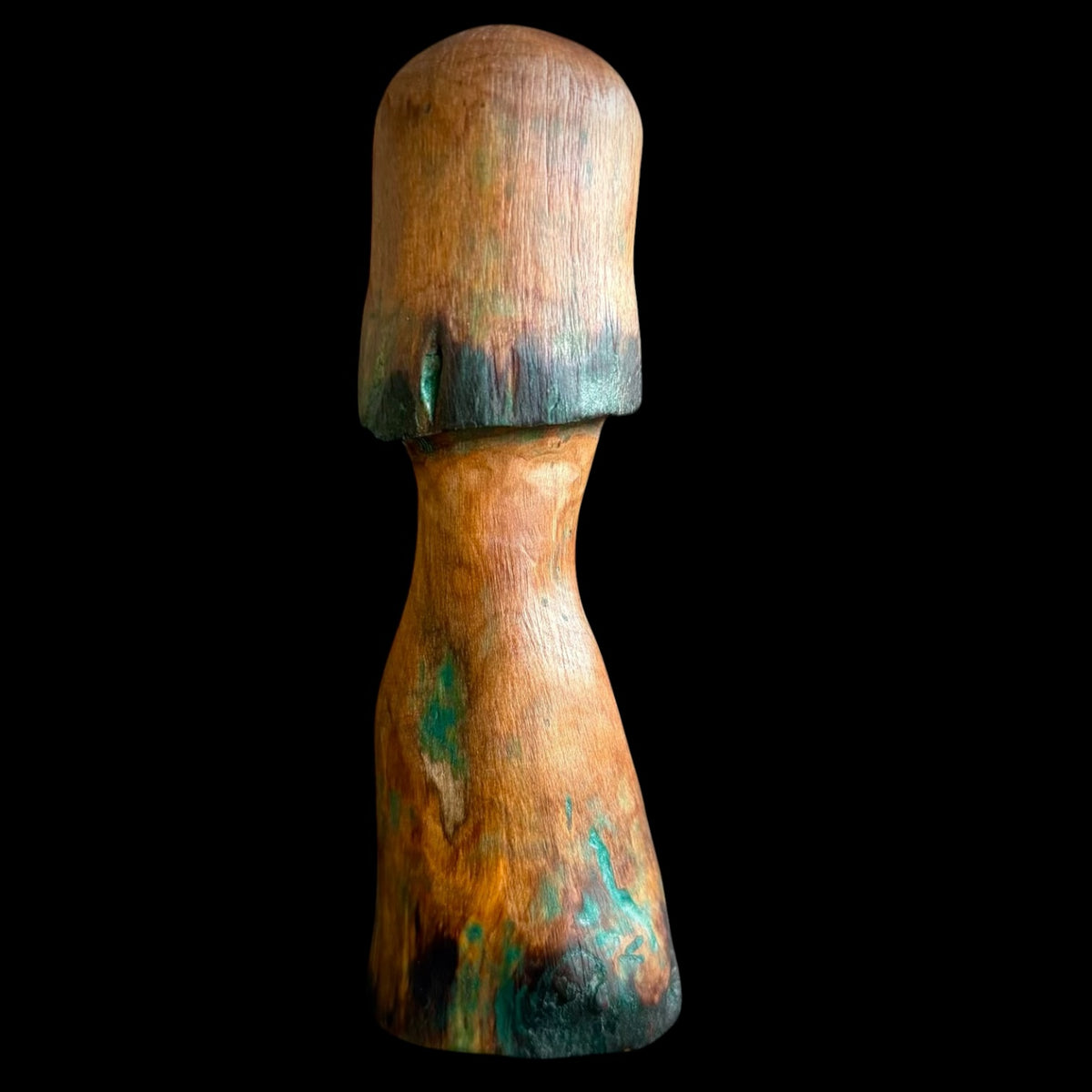 Second view of the 6.5 inch cherry mushroom with its green resin inlay