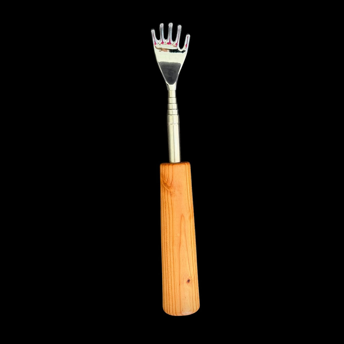 Pine telescoping backscratcher hand turned by Brian of Sawdust Heaven