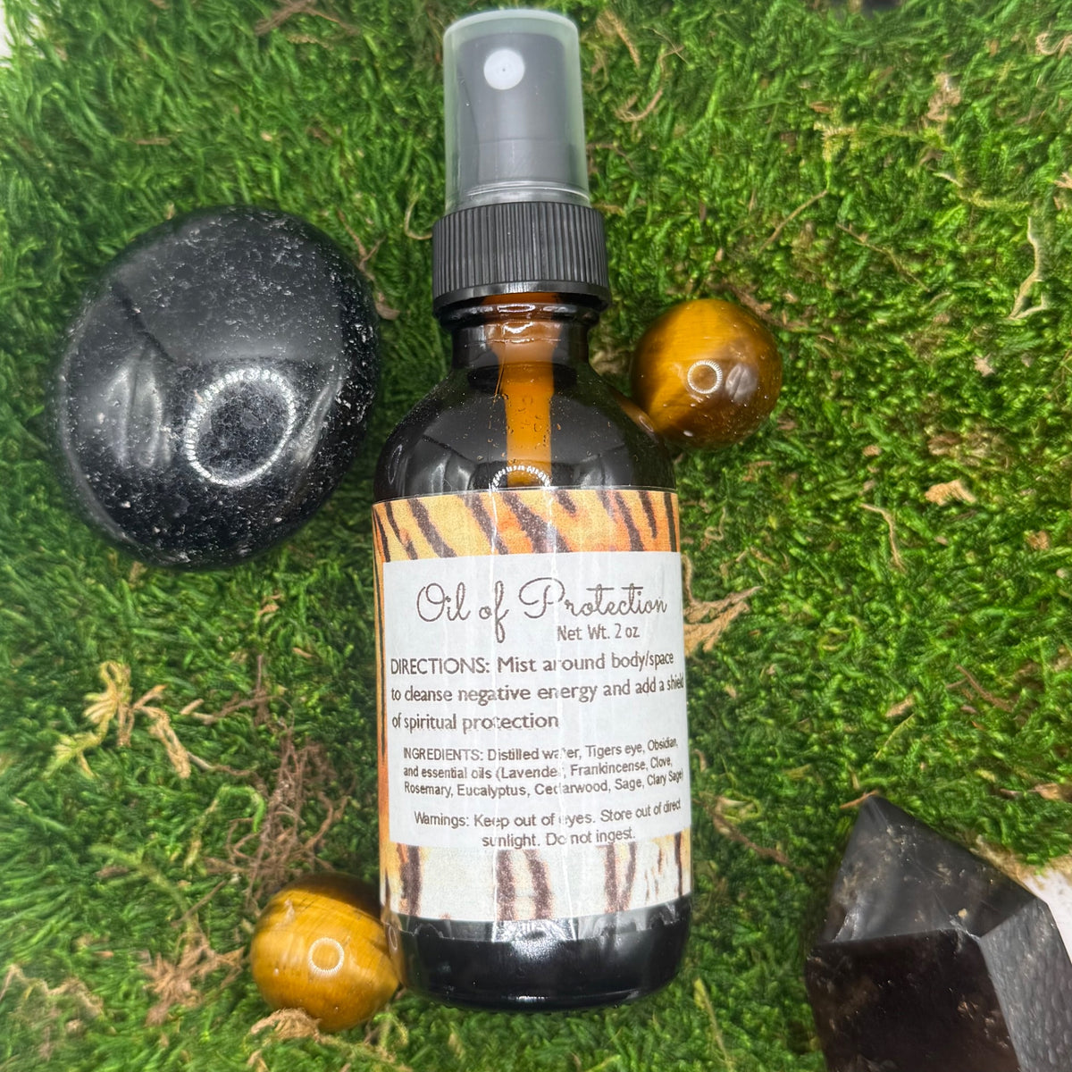 Bottle of Oil of Protection Mist, a handmade room and body spray by Katanily Essentials