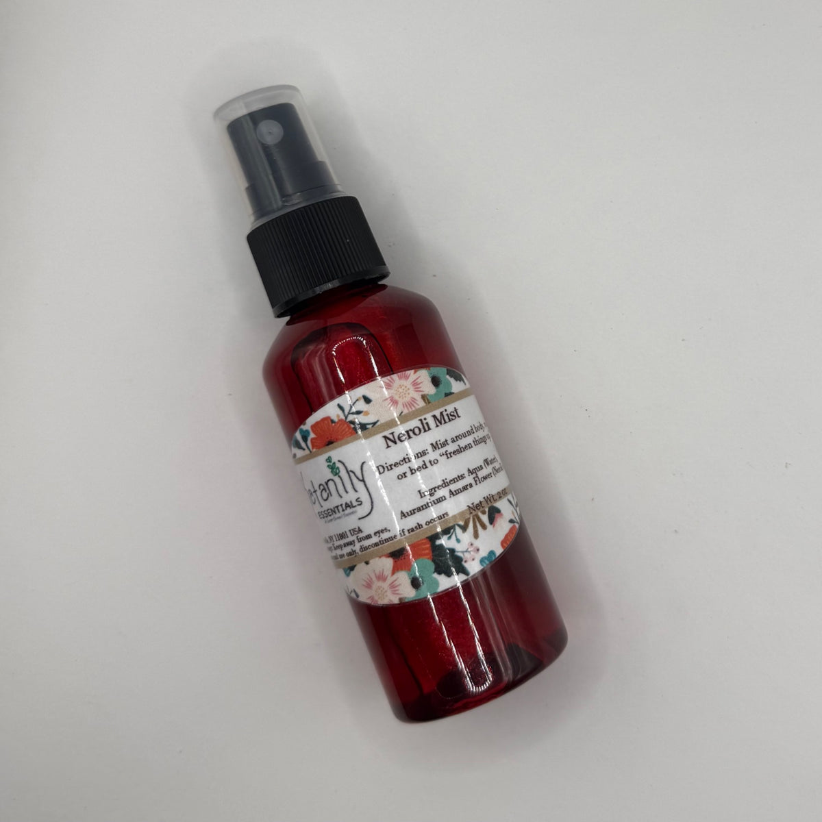 Neroli Mist spray bottle with a light citrus neroli scent, handmade by Katanily Essentials