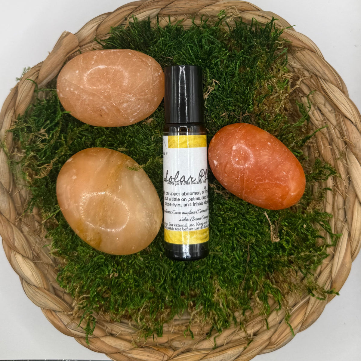 Third view of the Solar Plexus Chakra roll on blend by Katanily Essentials