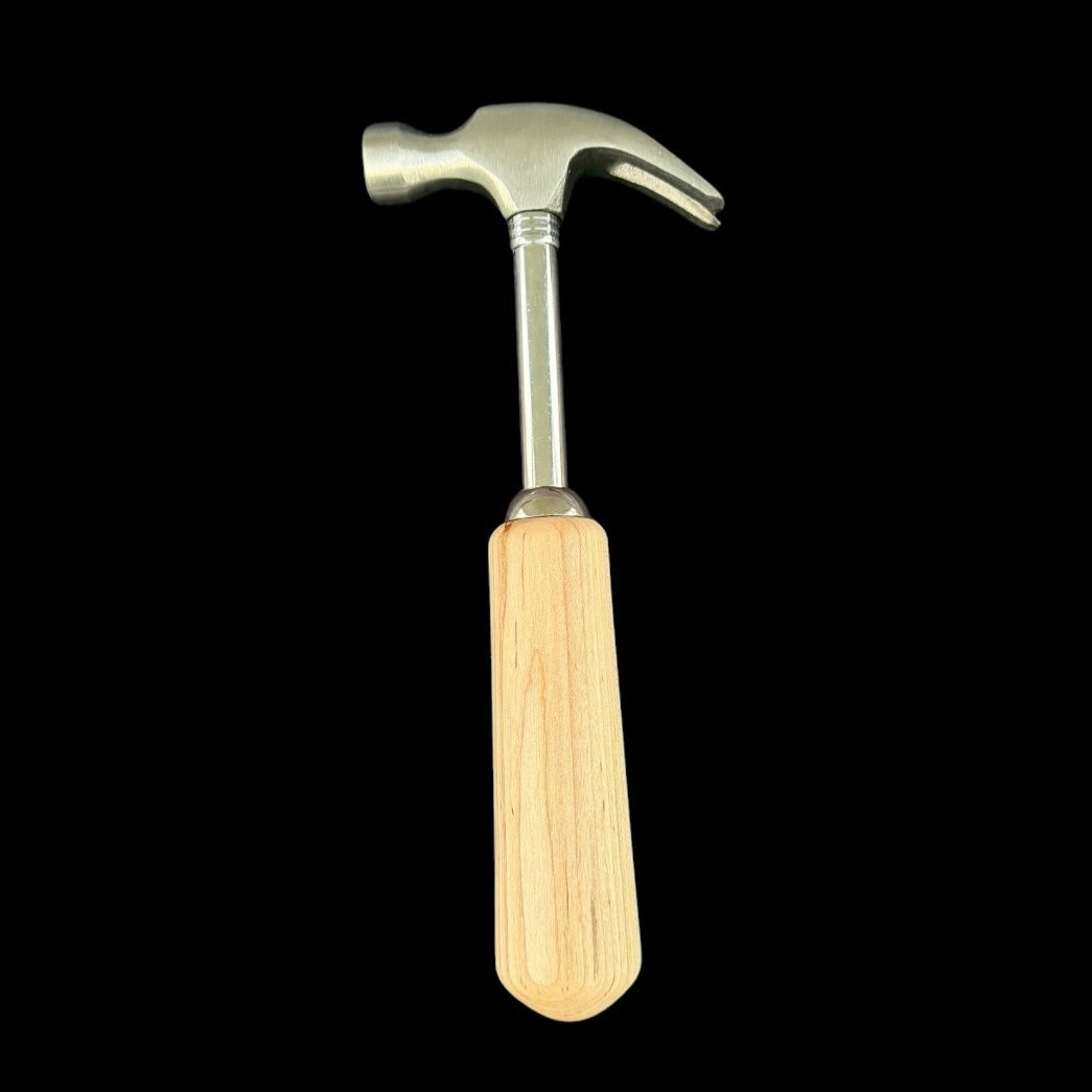 Second view of the ambrosia maple hammer showing its uniquely streaked grain