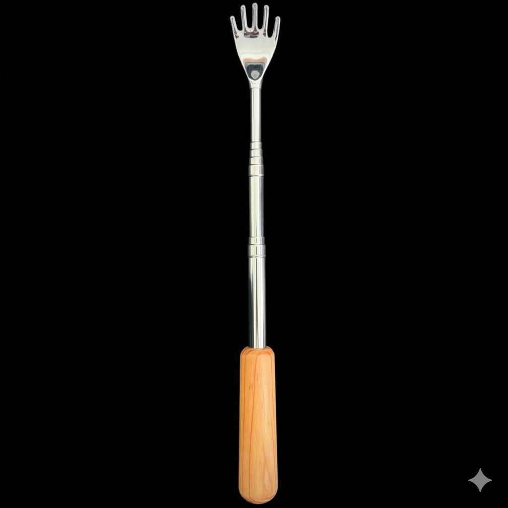 Second view of the pine telescoping backscratcher from Sawdust Heaven