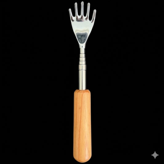 Hand-turned pine telescoping backscratcher extending to 26 inches, by Sawdust Heaven