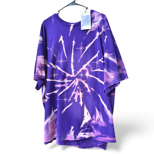 Stargazer design hand painted on a 4X unisex upcycled t-shirt by Relax And Dream