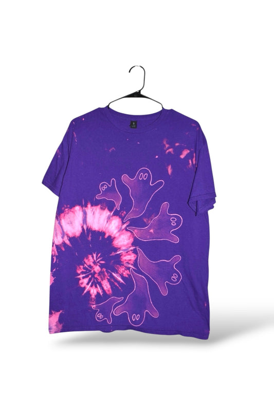 Large unisex t-shirt hand painted with the Specter design by Relax And Dream