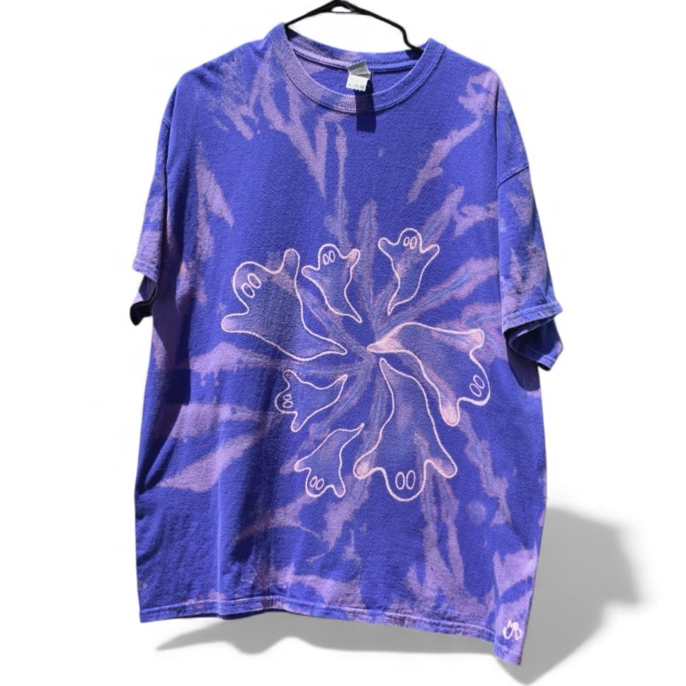 Extra large unisex t-shirt showing the Specter design, upcycled by Relax And Dream