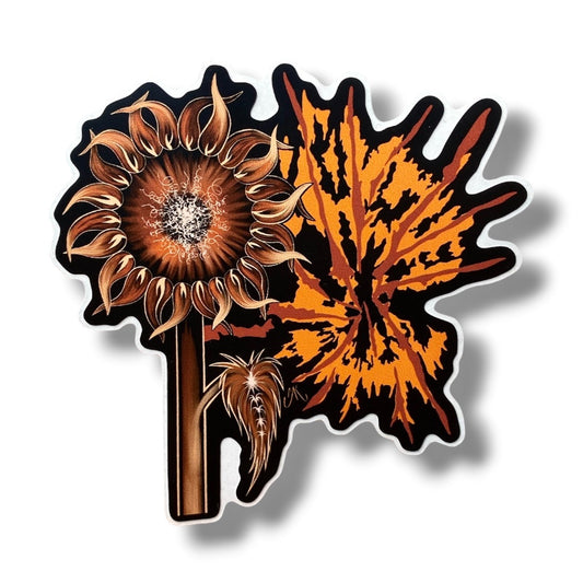 Sunflower sticker illustrated by Relax And Dream