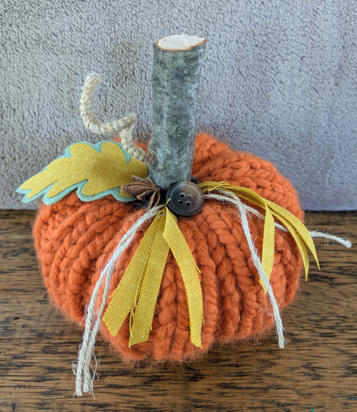 Further knitted pumpkin style available from Jaimee Crash Art
