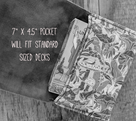 Additional listing image for the handmade cotton card pouch by Jaimee Crash Art