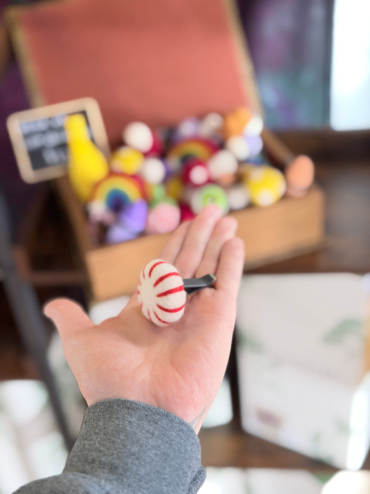 Felt Peppermint Car Vent Clip, felt car vent diffuser by Apricity Products