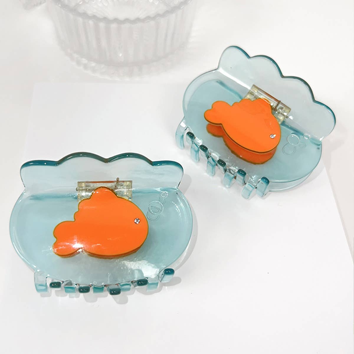 Mini Koi Fish Hair Claw - Cute Acetate Summer Clip_CWAHA2068: GREEN1 / (OS) 2