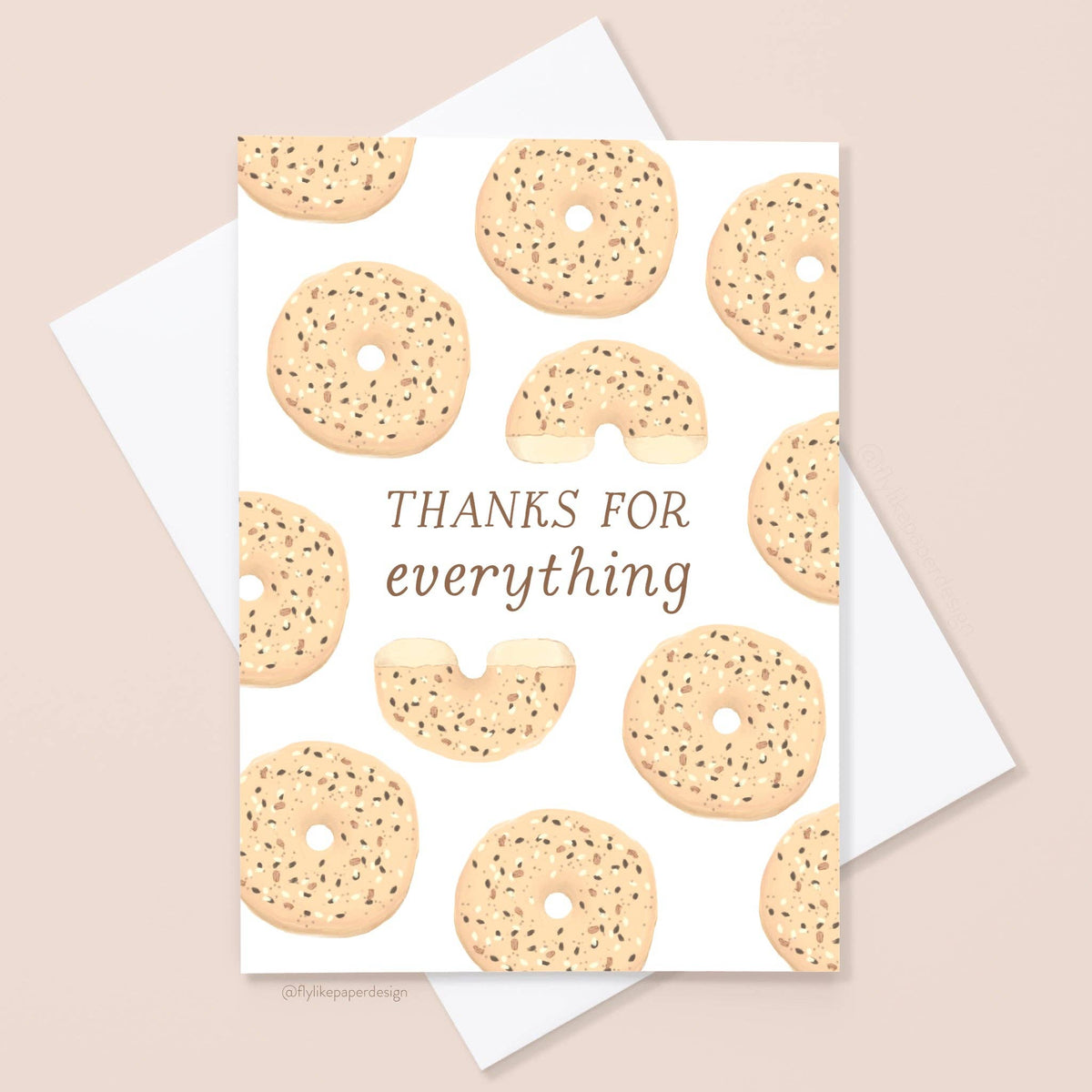 Everything Bagel Thank You Card