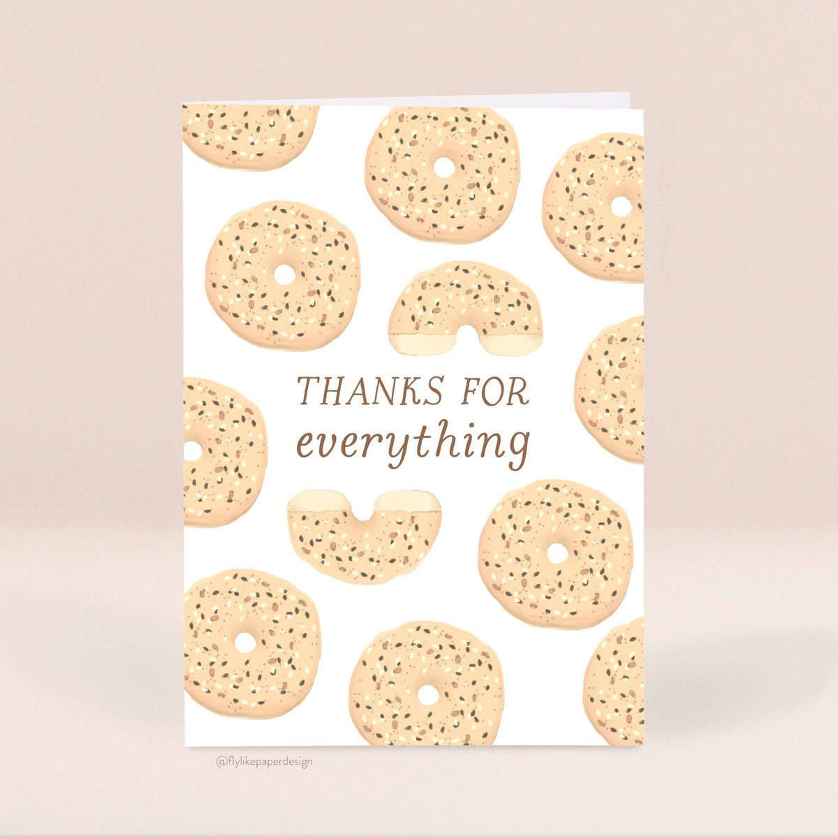 Everything Bagel Thank You Card