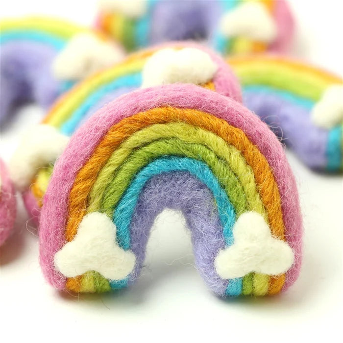 Felt Pastel Rainbow Car Vent Clip