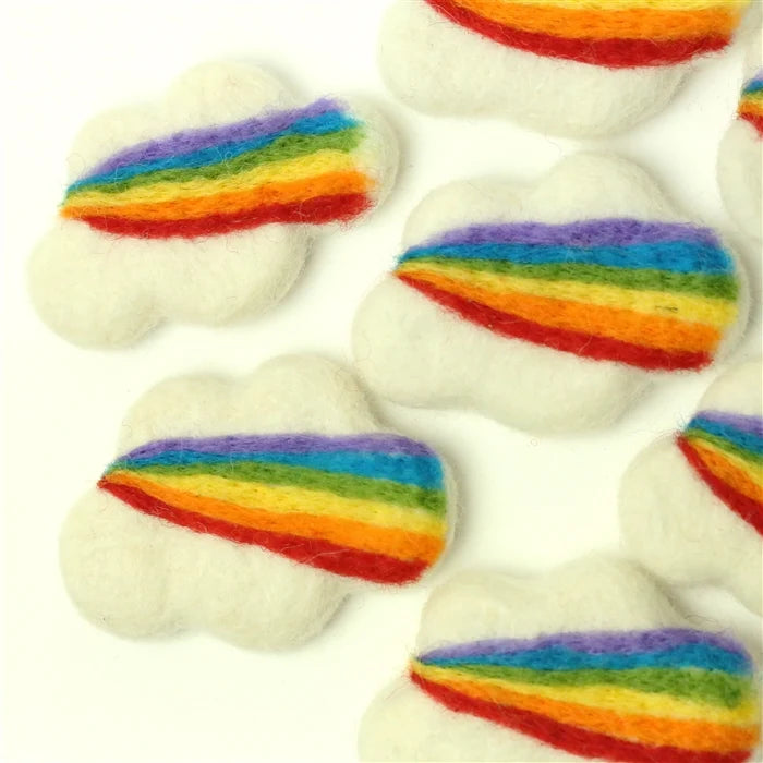 Felt Rainbow Cloud Car Vent Clip
