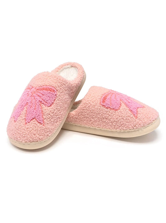 Pink Bow Slippers