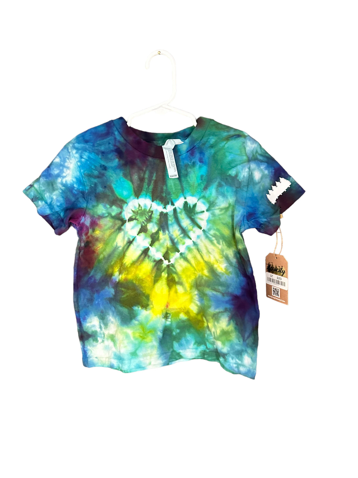 Sea Glass Heart Toddler Tee (5T, One of One)