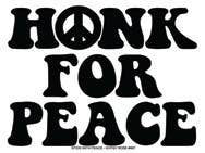 Honk For Peace Bumper Sticker