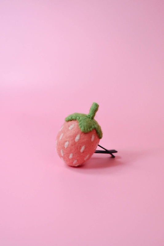 Felt Strawberry Car Vent Clip